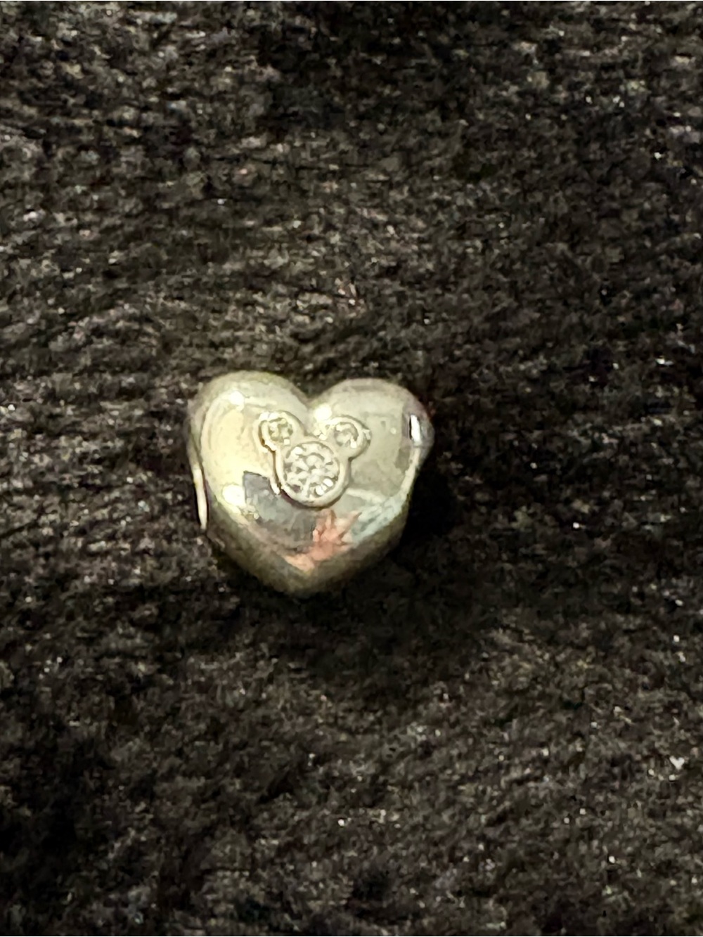 Retired Pandora Disney "Heart of Mickey" Charm- Sterling Silver